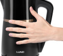 Elektriskā tējkanna 1,7L, LUND, 68217, temperatūras kontrole, melna