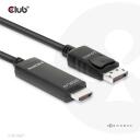 Club3D видеокабель CAC-1087, 3 м, DisplayPort 1.4, HDMI 2.1, 7680 x 4320, 120 Гц, HDR10, черный