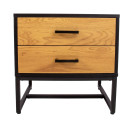 Nakts skapītis AMSTERDAM 50x40xH50cm, ozols/melns 45036 Allit