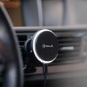 Tellur Juhtmevaba laadija TLL151431, 5V/9V/12V 2A, 15W, USB-C, MagSafe &uuml;hilduv, auto &otilde;huavade hoidik