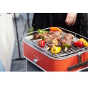 Barbecook E-Carlo elektriskais galda grils balkonam un terasei 2500W 3 sildī&scaron;anas līmeņi 38.5x28.5cm BC-ELE-1001 Barbecook Red