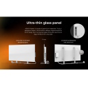 Smart premium infrared and convection heater for up to 30m² 700W 11mm tempered glass panel with Wi-Fi 110×40×4 cm grey AGH0005S Aeno