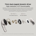 Беспроводные наушники со встроенным микрофоном и Bluetooth-подключением Buds 5 Ceramic White BHR8117GL Xiaomi