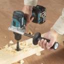 Makita DDF486ZJ bevielis gręžtuvas-suktuvas 18 V LXT 2 greičių iki 130 Nm sukimo momentas 13 mm griebtuvas elektrinis stabdis LED ap&scaron;vietimas MakPac II dėklas be baterijų ir kroviklio Mėlyna/Juoda