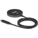 Club3D Laadija CAC-3027 25W Qi2 Juhtmevaba Laadimine Must, USB-C kaabel 1m, Kiire Laadimine, MagSafe &Uuml;hildatav