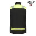 Softshell veste Vesta, 310 g/m&sup2;, PESSO, VESTA-XL, melna/dzeltena, XL