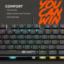 Проводная механическая игровая клавиатура 87 клавиш RGB подсветка MX Red TKL Cometstrike GK-50 Чёрная CND-SKB50-US CANYON