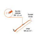 Lauznis 22x1050mm, 3800g Expert® BU-105X TRUPER