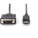 Digitus adapteris kabelis, AK-340301-020-S, 2 m, DisplayPort - vīrie&scaron;u, DVI-D - vīrie&scaron;u, divkār&scaron;i aizsargāts