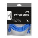 Gembird Patch kaabel Kat.6 UTP PP6U-5M/B, 5m, 2xRJ-45 (M), U/UTP, sinine, AWG26 CCA, kullatud kontaktid