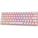 White Shark WAKIZASHI 2 GK-002421V2, mechaninė, rožinė, 63 klavi&scaron;ai, USB, 1.5m laidas, mėlyni jungikliai, ap&scaron;vietimas