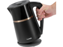 Elektriskā tējkanna 1,7L, LUND, 68217, temperatūras kontrole, melna