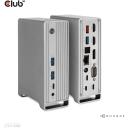Club3D dokk CSV-1568 120W, 4 videot 16.2 Gbit/s, 4 USB 10G/5G, 1 Gigabit Ethernet, 2 audio, toiteadapter 120W