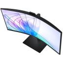 Samsung monitors LS34C652VAUXEN, 3440x1440, 100Hz, 5ms, 1xHDMI, 1xDP, 1xUSB-C 90W, 2xUSB 3.0, LAN, ieliekts, web kamera, gļo&scaron;niki