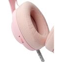 White Shark Juhtmega m&auml;ngupeakomplekt PARROT PINK, 165g, Roosa, 1.8m, 121dB, 30&Omega;, 40mm, 2.0, 2 k&otilde;larit, T&otilde;mmatav mikrofon