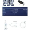Teltonika Antena PR1KCL25, 4G LTE MIMO, IP65, 2 SMA savienotāji, zema profila, skrūvju montāža