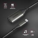 Axagon Видео Кабельный Адаптер RVC-HI2M 0.25m USB Type-C на HDMI 2.1a 4K/60Hz HDR10, 23g, 65x22x10mm