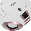 Adler CD/MP3 atskaņotājs AD 1181wc, 215mm, 240mm, 121mm, 2x2W, 1xAUX, 1xUSB, 4xAkumulators, FM 87.5-108MHz