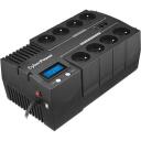 Cyberpower UPS, BR1000ELCD-FR, 1 kVA, 600 W, 8 AC pistikut, USB, 2 Ethernet, AVR, LCD monitor