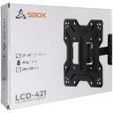 Sbox LCD-421, sienas stiprinājums, LCD-421, 23''&ndash;43''/58&ndash;109cm, 30kg, 100x100&ndash;200x200, +90&deg;/-90&deg;, melna