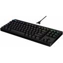Logitech Juhtmega m&auml;nguklaviatuur G Pro 920-009392, 1.8m, mehaaniline, GX Blue, LIGHTSYNC RGB, 26 klahvi rullimine