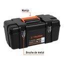 Industriālā plastmasas instrumentu kaste ar metāla slēgiem, 508x267x254 CHP-20X Truper