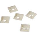 Logilink kabeli stiprinājumi KAB0043, 100 gab., PET 14g, ABS, 24x24mm, pa&scaron;līmējo&scaron;i, pārstrādājami
