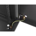 Lanberg Seinale paigaldatav kapp 19'' WF01-6412-00B, 450mm, 12U, 60kg, IP20, metalluksed, 4 vertikaalset riba, 2 ventilaatori pesa