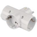 Emos Daugialypės lizdai P00242, 3x2P+PE, 2300W, IP20, balta, plastikas, 1 vnt, kabinamas