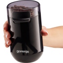 Kavamalė, kurios galia 150 W, su 45 g pupelių talpa ir dangčio saugos jungikliu SMK150SB Juodas Gorenje