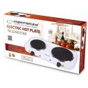 Esperanza Elektriskā plīts EKH014W, 2500 W, 2 zonas, 1000 W 15,5 cm, 1500 W 18,8 cm, 5 jaudas līmeņi, aizsardzība pret pārkar&scaron;anu