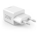 Hama Laadija 00201991, 100&ndash;240V AC, 20W USB-C, 18W USB-A, 2 porti, Power Delivery, valge