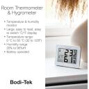 Bodi-Tek Istabas termometrs un higrometrs HGTH-EU/1,0, 0-50&deg;C, 20-95% RH, digitālais, baterija, &deg;C/&deg;F pārslēg&scaron;ana