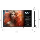 Manta televizors 55LUV125E, 55 collas, 3840 x 2160, 3 HDMI, 2 USB, 60 Hz, 10 W, HDR 10, Dolby Digital Plus, viesnīcas režīms