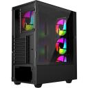 Gembird Fornax 4000 ARGB Datora korpuss CCC-FC-4000, 330mm, 200mm, 430mm, 4.4kg, Tempered glass, SPCC, 2x2.5" bays