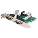 Digitus RS232 seerianpordi laienduskart, DS-30000-1, 2xRS-232, PCIe, ASIX99100, 230400bps, &uuml;hilduv Windowsiga
