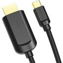 Vention Video kaabli adapter CGUBH 2m, USB Type-C, HDMI, 3840 x 2160, 30Hz, 3 kaitsekihti, must