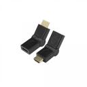 Sbox HDMI adapteris AD.HDMI-180, 24K apzeltīti spraudņi, 180&deg;, melna