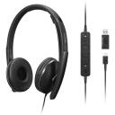 Lenovo k&otilde;rvaklapid 4XD1M45627, USB-C, must, stereo, m&uuml;rasummutamine, mikrofon, vastamine/l&otilde;petamine