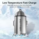 Vention Automobilinis Įkroviklis 2-Port USB A+C FFBH0 12-24V 30W 20V 2x30W Greitas Įkrovimas, Aliuminio, Pilkas