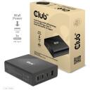Club3D зарядное устройство CAC-1906 132W, 3 USB Type-C, 1 USB Type-A, 100-240V, PD 3.0, защита от перегрузки и короткого замыкания