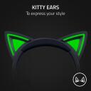 Razer Kraken Kitty V2 austiņas RZ04-04730100-R3M1, 20-20000 Hz, 32 &Omega;, -42 dBV/Pa, USB A, melna, telpiskais audio, RGB apgaismojums