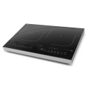 Galda virsmas indukcijas plīts ar 2 gatavošanas zonām Sensor-Touch displeju un taimeri melna ProGourmet 3500 Caso