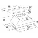 Cata Tvaika nosūcējs GK 4500 WH, 360 m&sup3;/h, 51 cm, B klase, 2 ātrumi, LED, balts