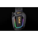 Onikuma GT828 spēļu austiņas GT828, 32&Omega;, 900 mAh, 55h, 2.4 GHz, Bluetooth 5.4, USB-C, trok&scaron;ņu slāpē&scaron;ana, RGB apgaismojums