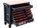 Instrumentu skapis 12 atvilktnes, YT-09005, YATO, 45 kg, ar riteņiem, centrālā atslēga
