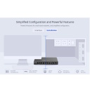 Ruijie RG-EG210G-P (V3) | 5 Gigabit Prievadų Maršrutizatorius — 4 PoE+ Išėjimai, iki 100 Vartotojų, 600 Mbps, 32MB Flash, Juodas Dizainas