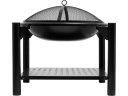 STEEL FIRE PIT W/ LOG STORE 58X58CMX55CM 99914 LUND