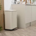 Salter Atkritumu tvertne ar pedāli BW14806, 50l, oglekļa tērauds, krēma, 1 nodalījums, vāks, pedālis