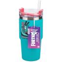 Paladone Fortnite Gamer Cup PP14598FO, 600ml, zila, izolēta, daudzpusīgs vāks, &scaron;aura pamatne, salmiņ&scaron;